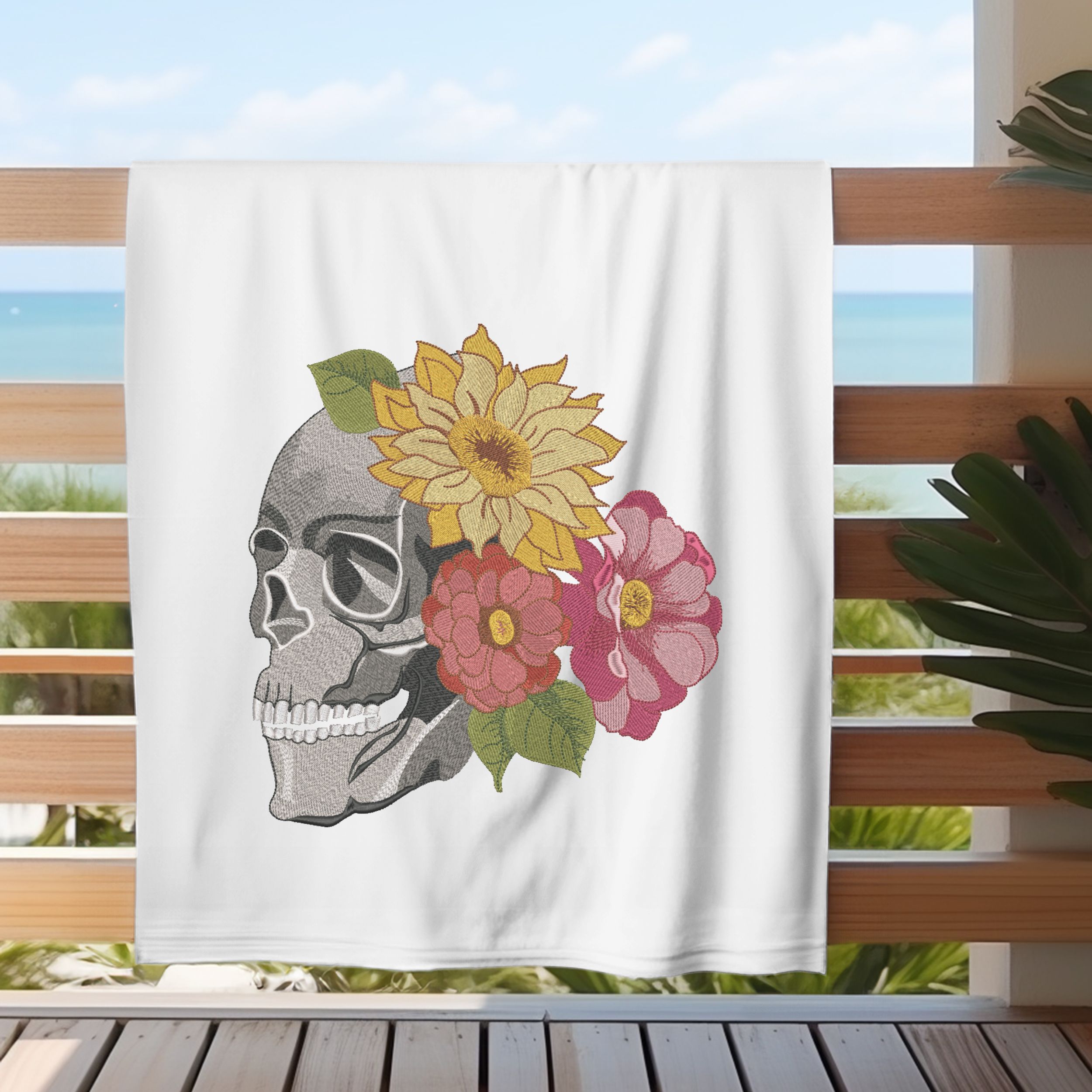 Gothic Floral Skull-11