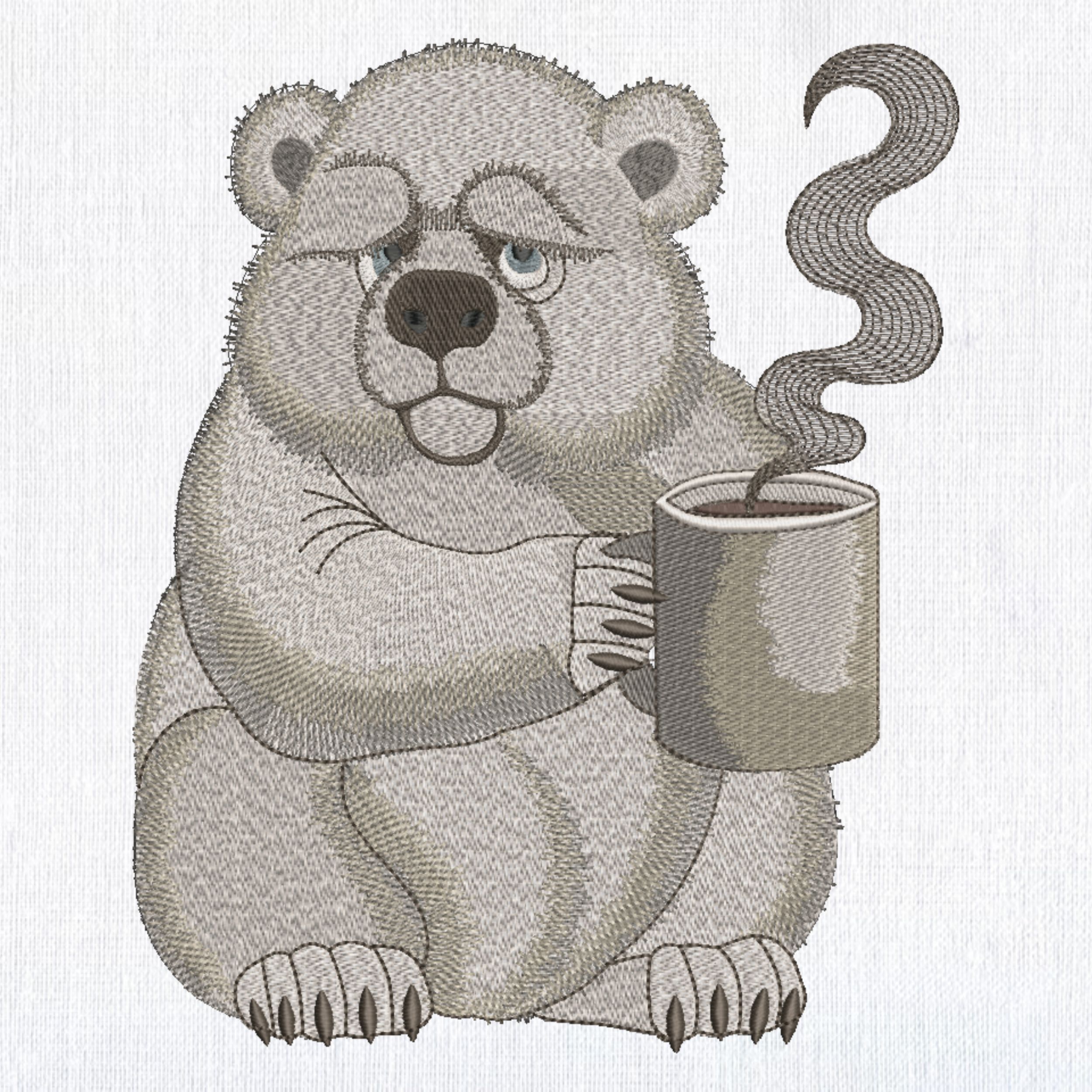 Sleepy Grumpy Coffee Polar Bear-3