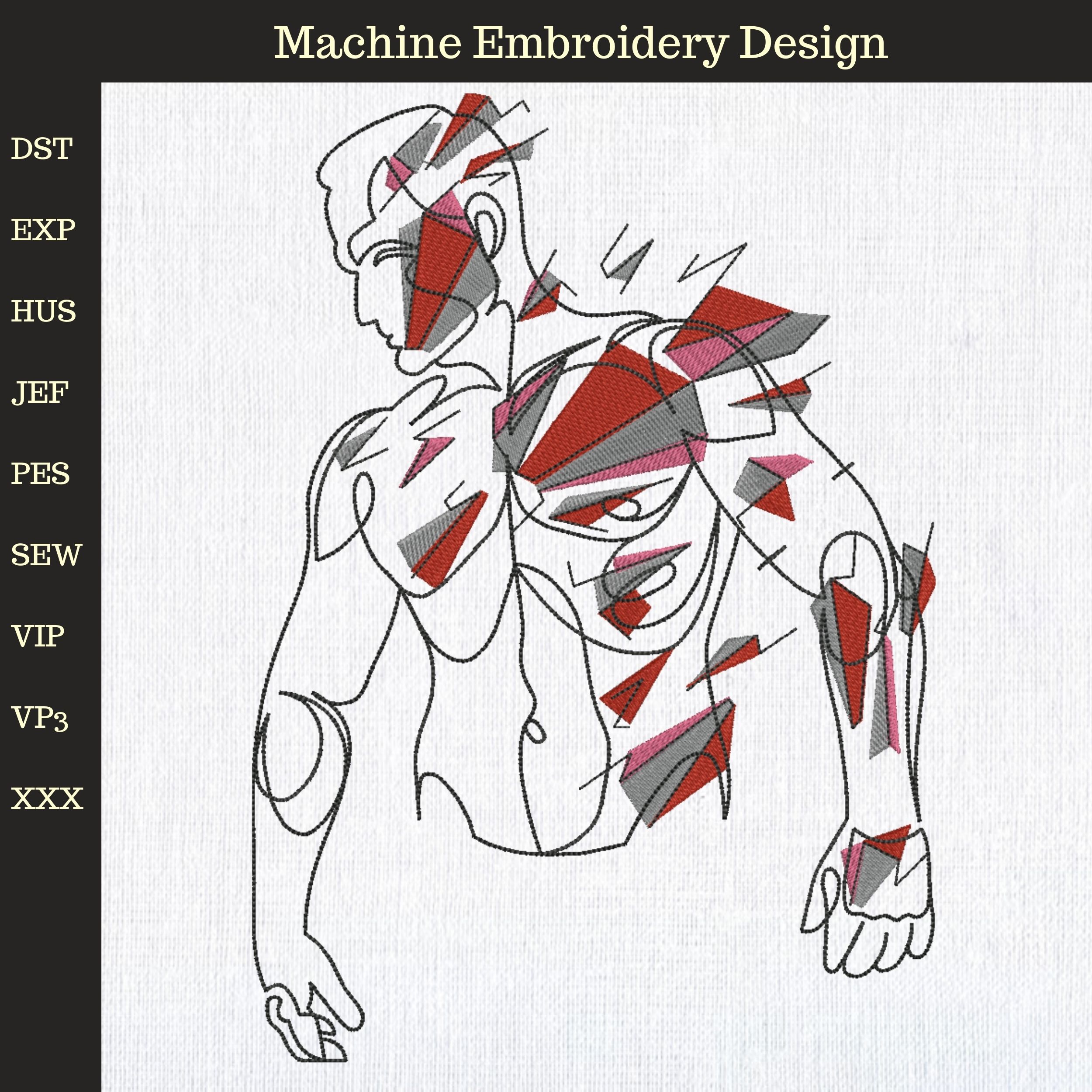 Abstract Bodybuilder Man Figure. Sports and Fitness-3