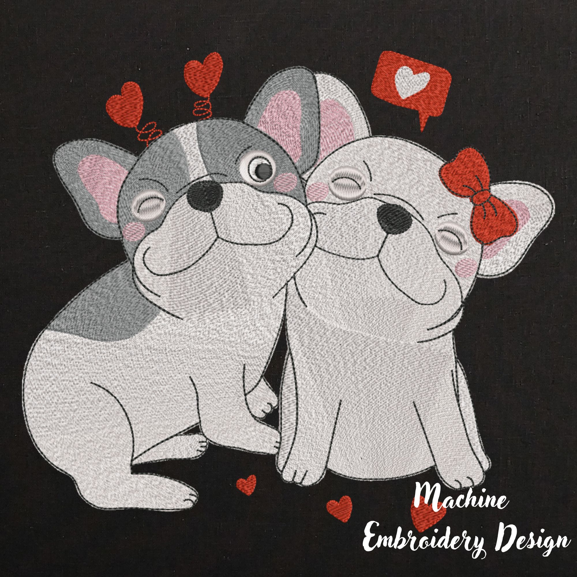 Valentine Cute Funny loves French Bulldog Couple-5