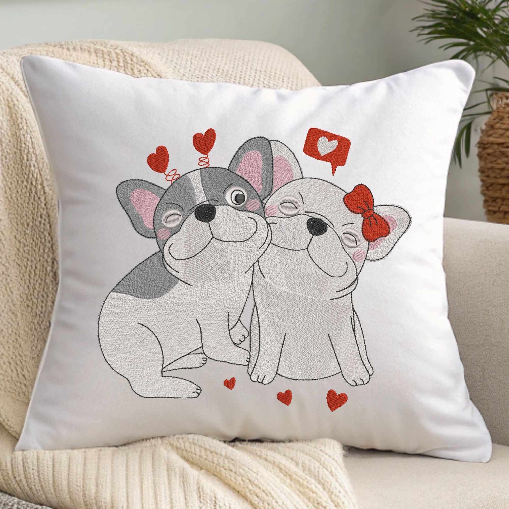 Valentine Cute Funny loves French Bulldog Couple-7