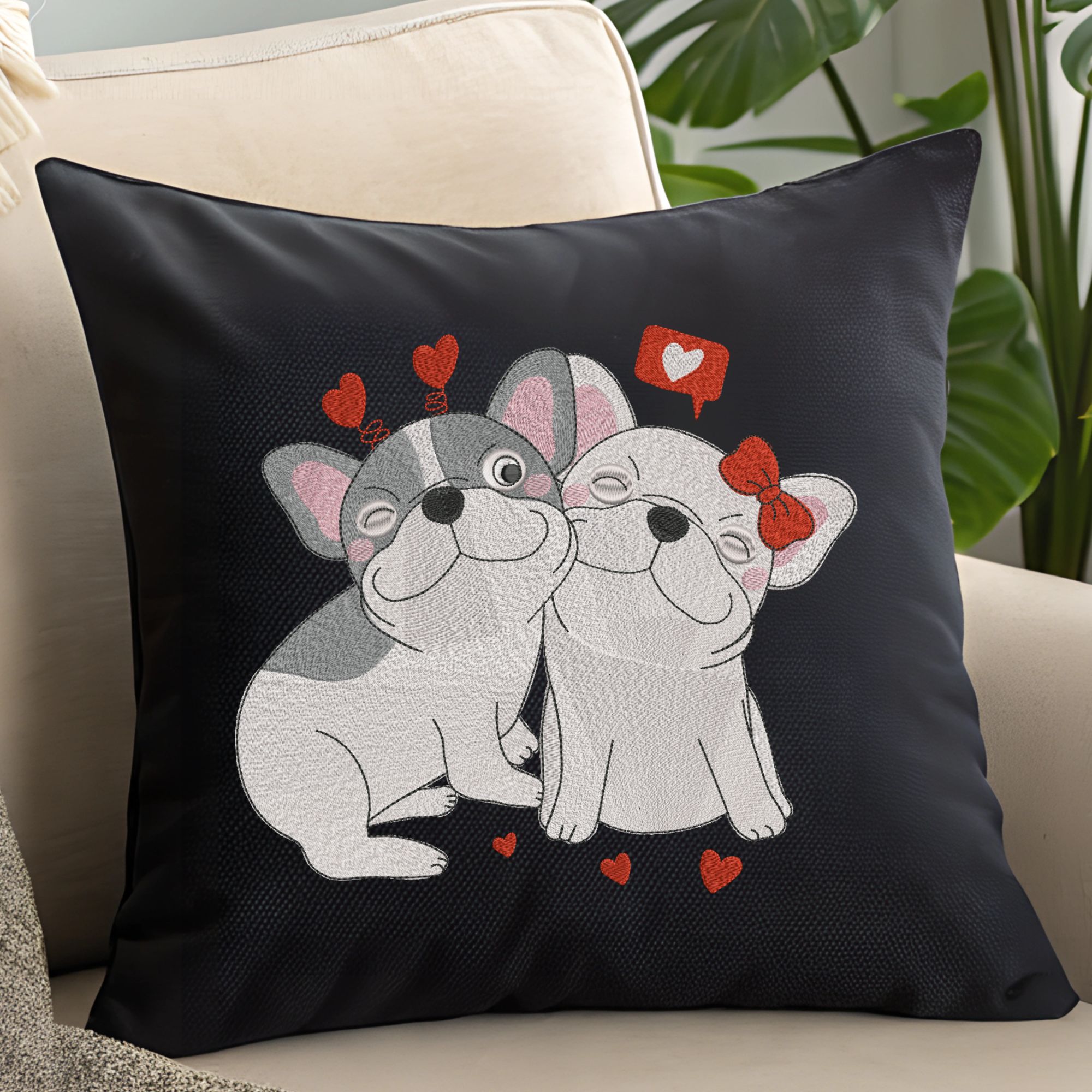 Valentine Cute Funny loves French Bulldog Couple-8