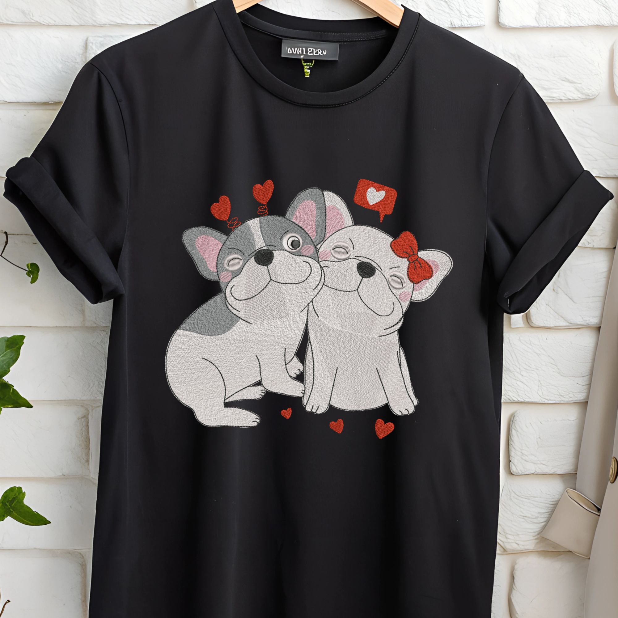 Valentine Cute Funny loves French Bulldog Couple-10