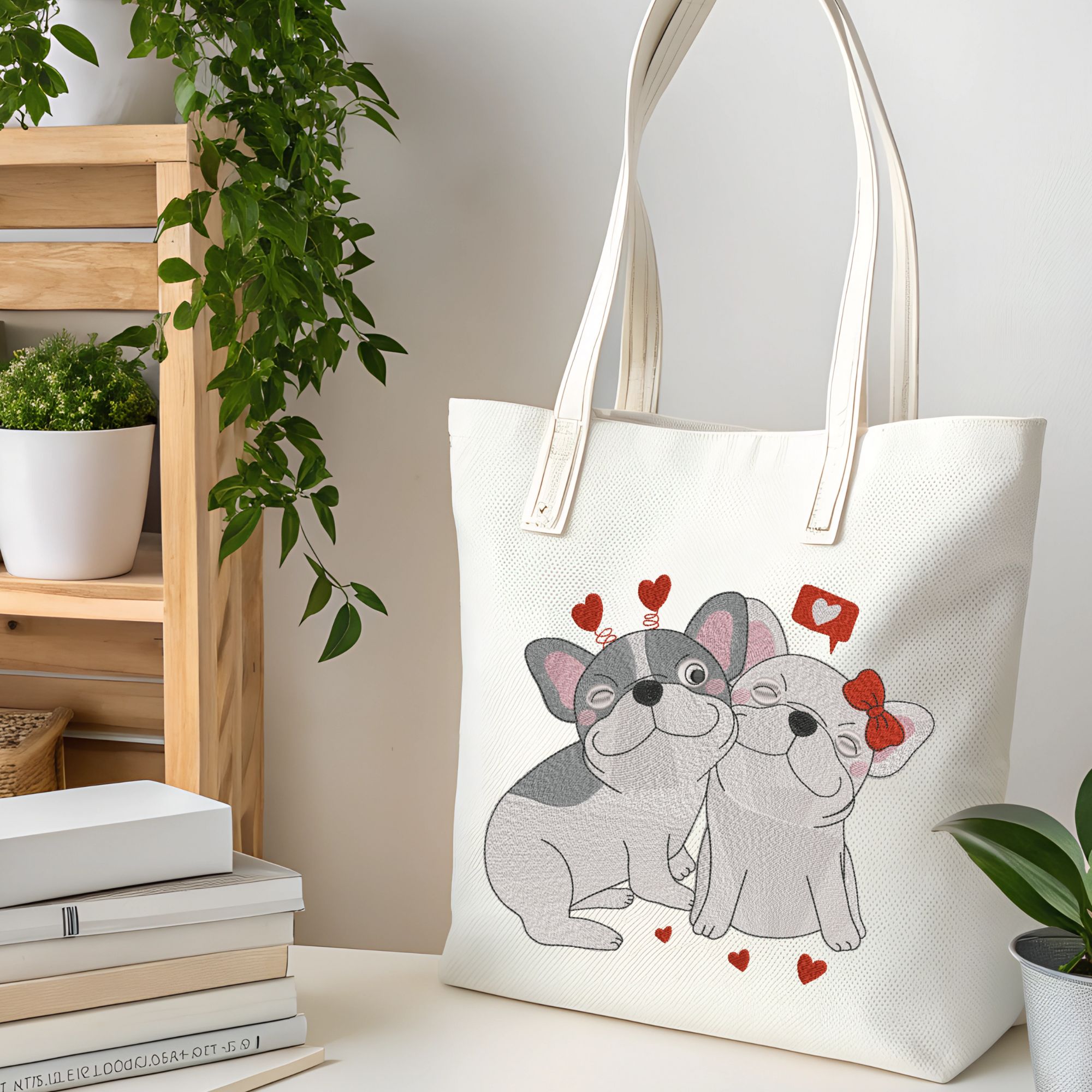 Valentine Cute Funny loves French Bulldog Couple-11