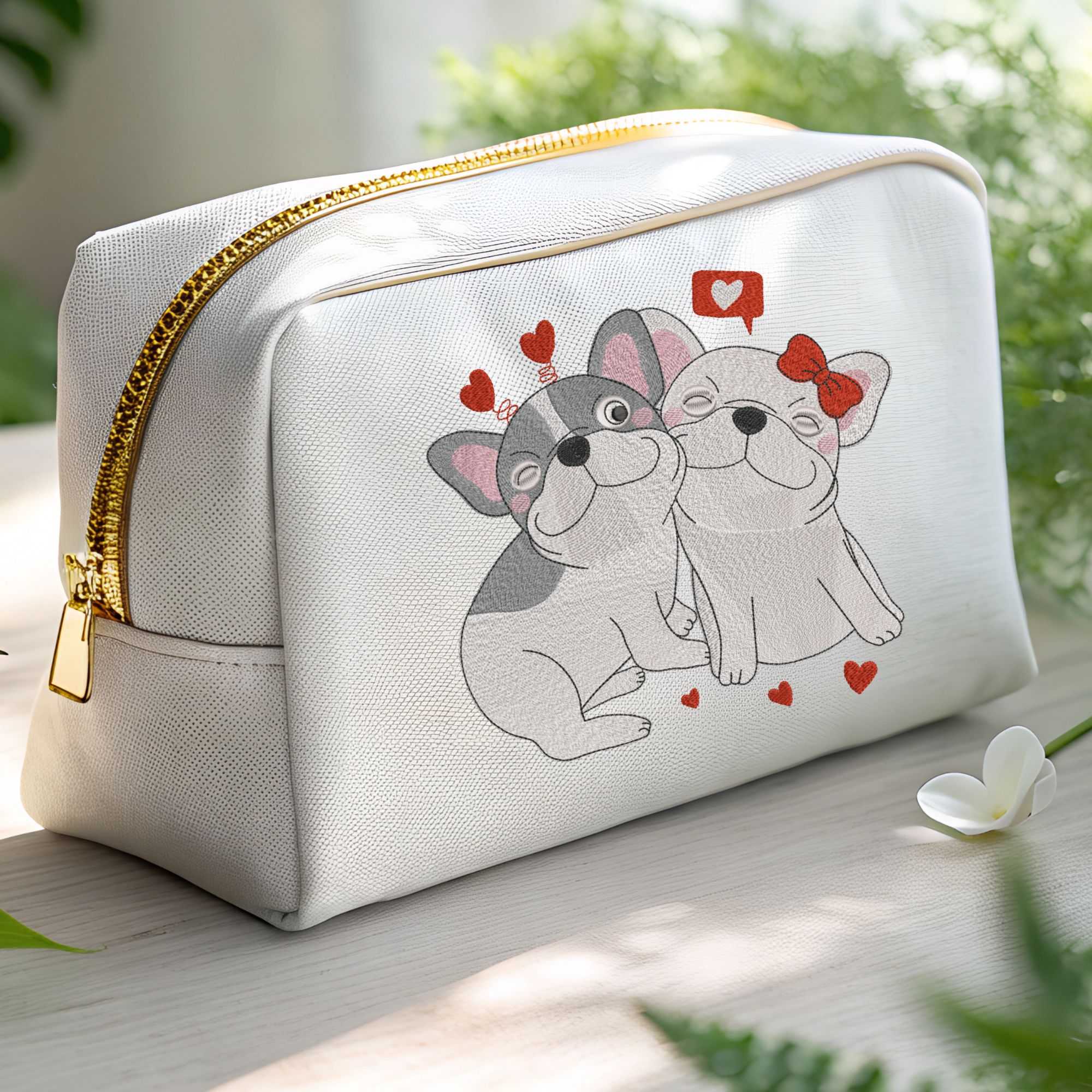 Valentine Cute Funny loves French Bulldog Couple-12