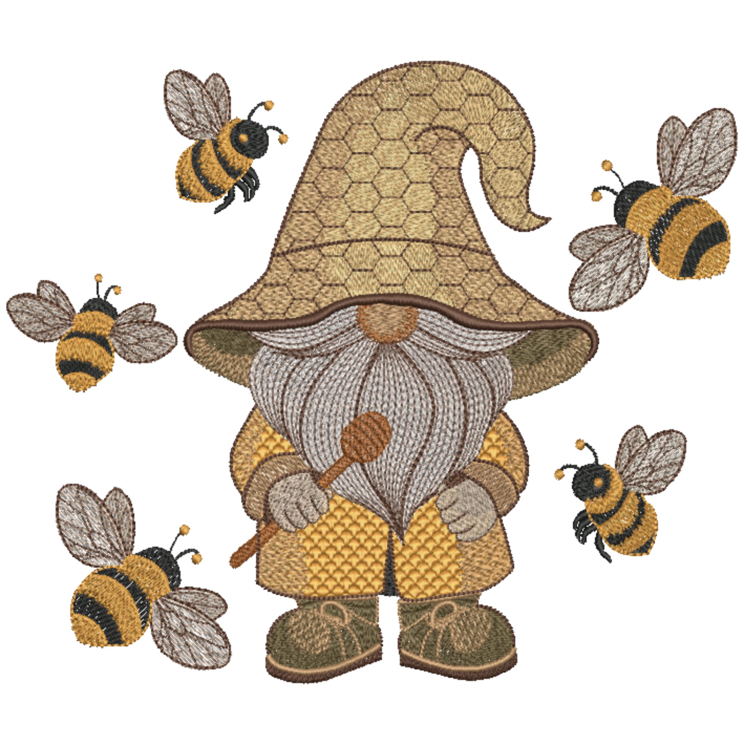 Set of 4 Honey Bee Gnome-10