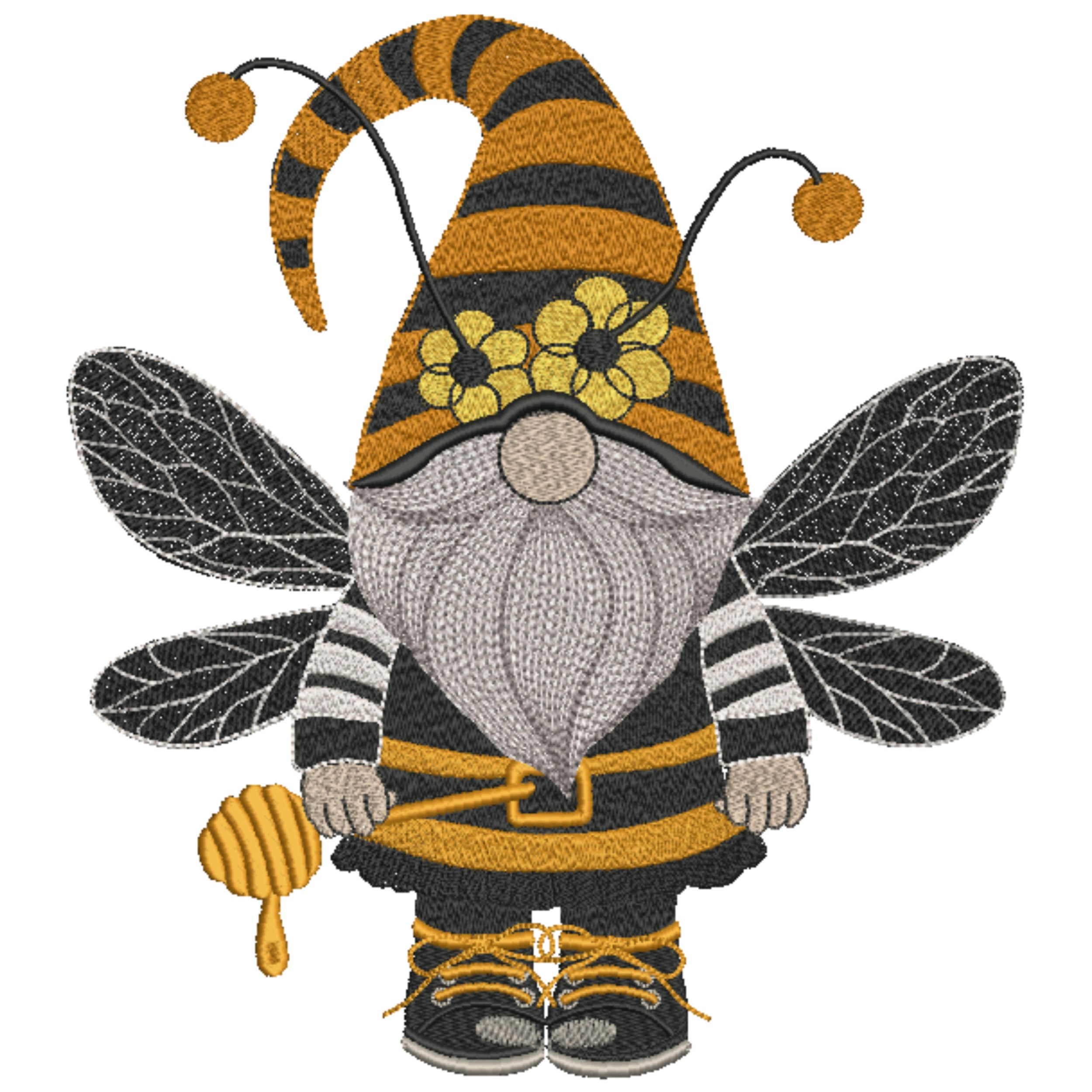 Set of 4 Honey Bee Gnome-11