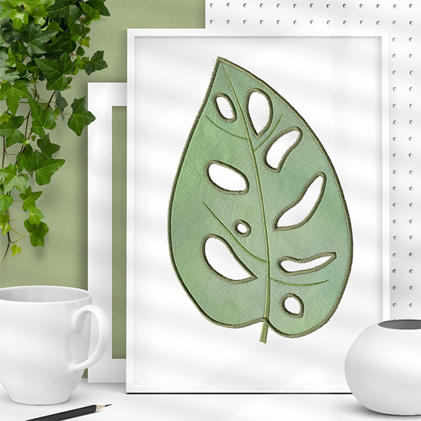 Stylish Tropical Leaves Applique-20