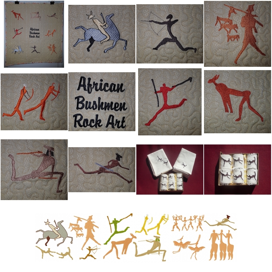 African Koisan Rock Art - People