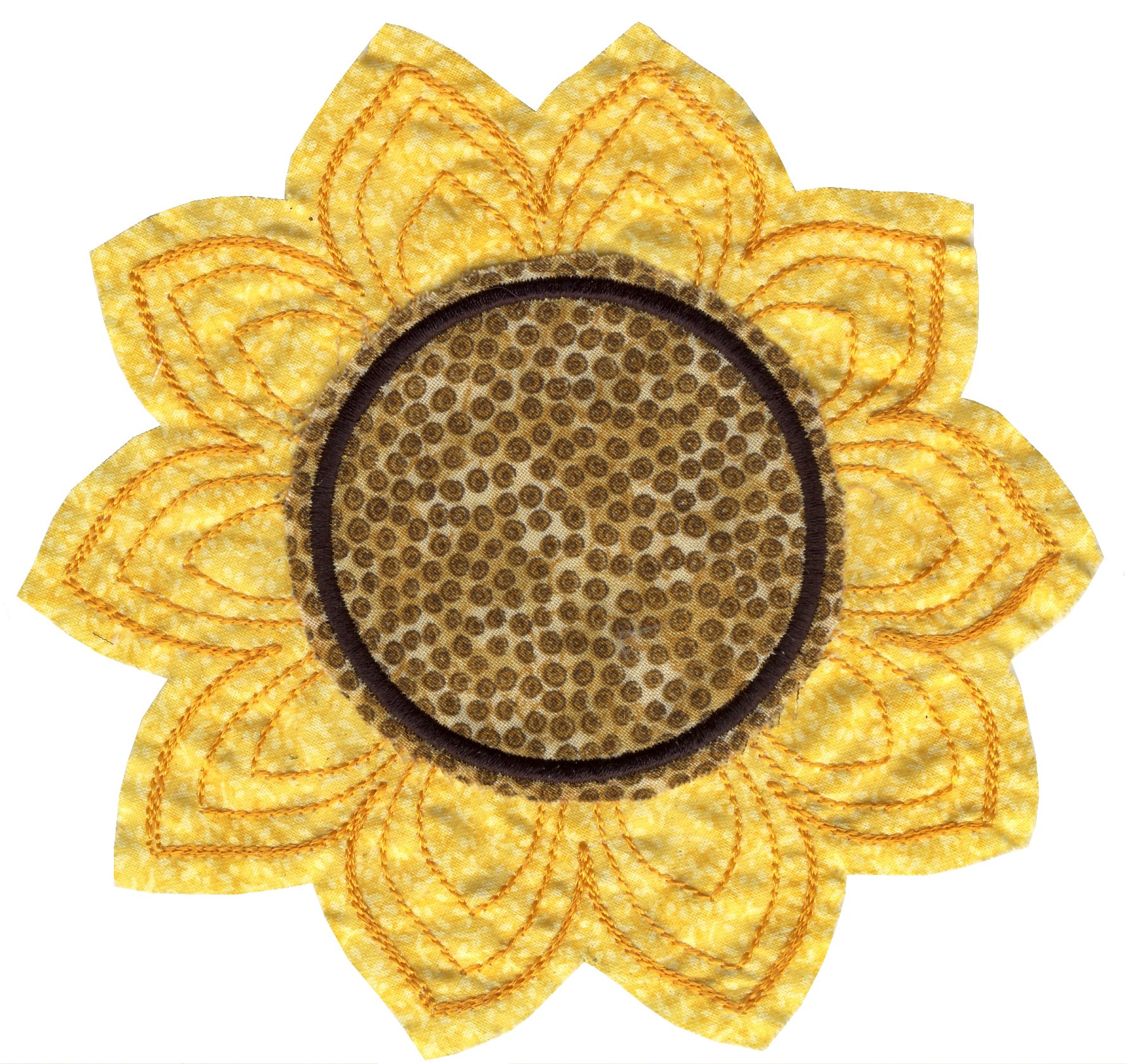 Raw Edge Applique Sunflowers-7