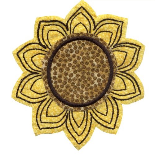 Raw Edge Applique Sunflowers-19