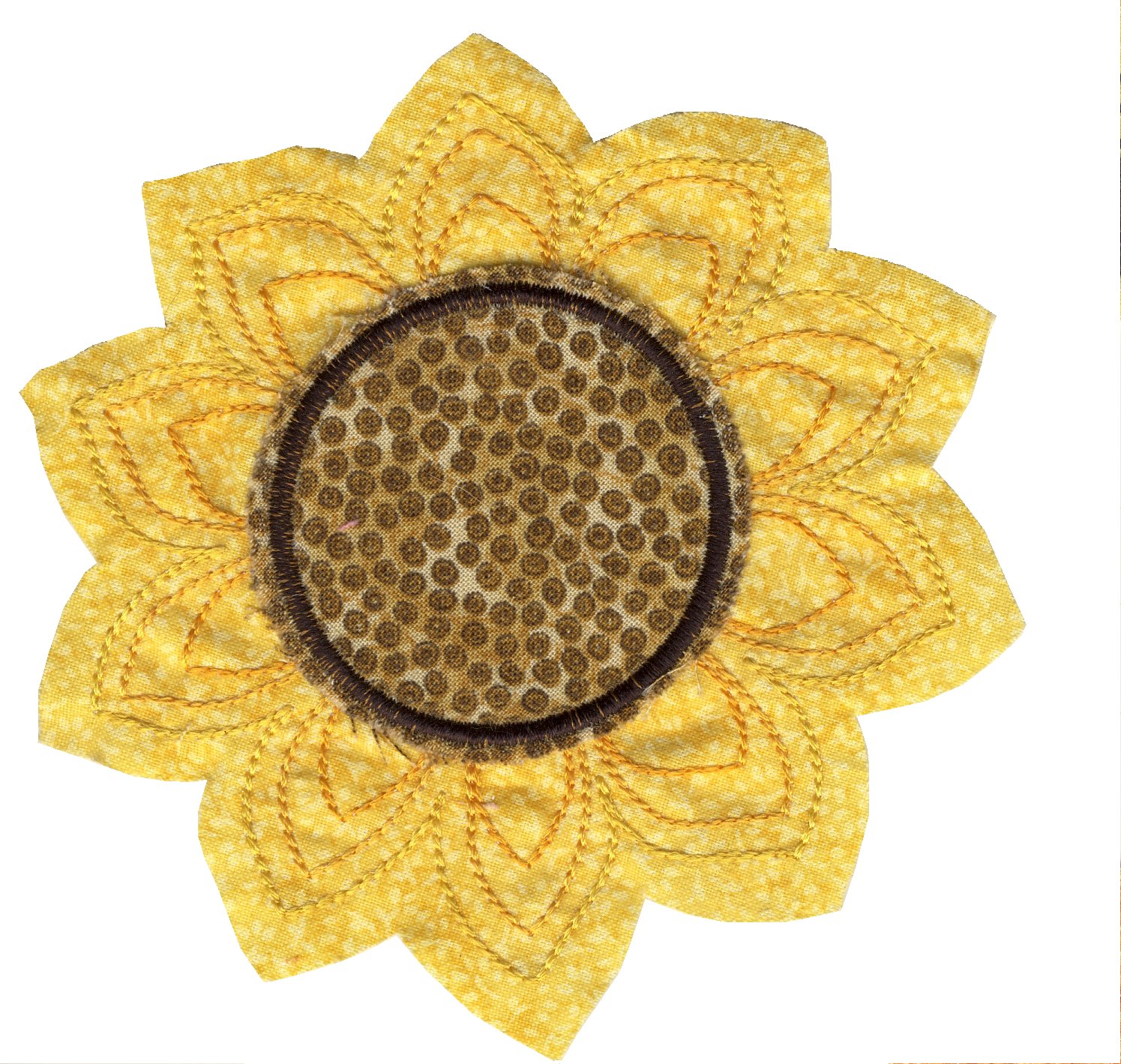 Raw Edge Applique Sunflowers-20