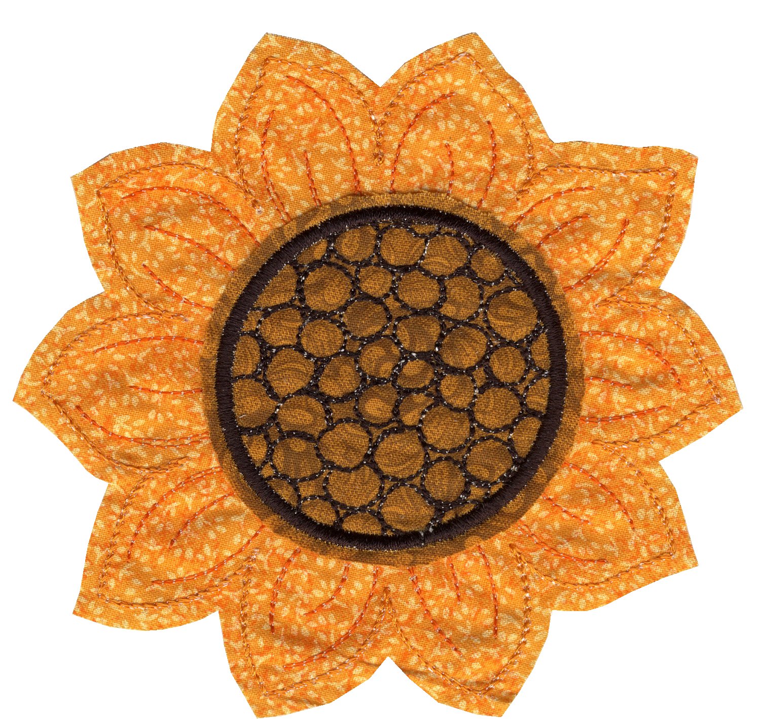 Raw Edge Applique Sunflowers-21