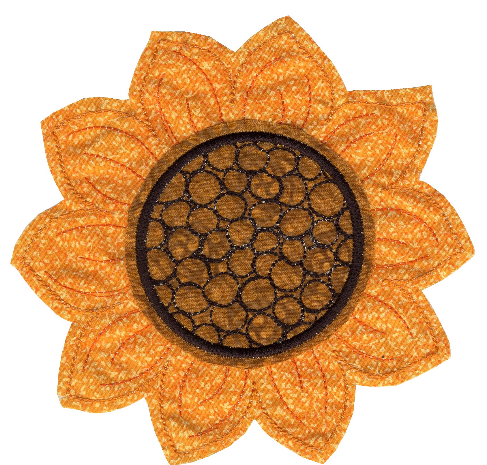 Raw Edge Applique Sunflowers-22