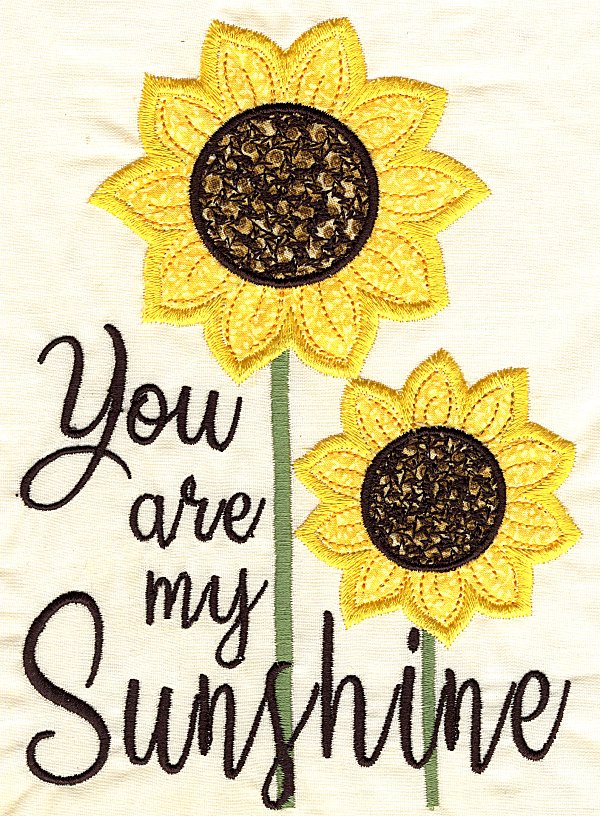 Raw Edge Applique Sunflowers-23