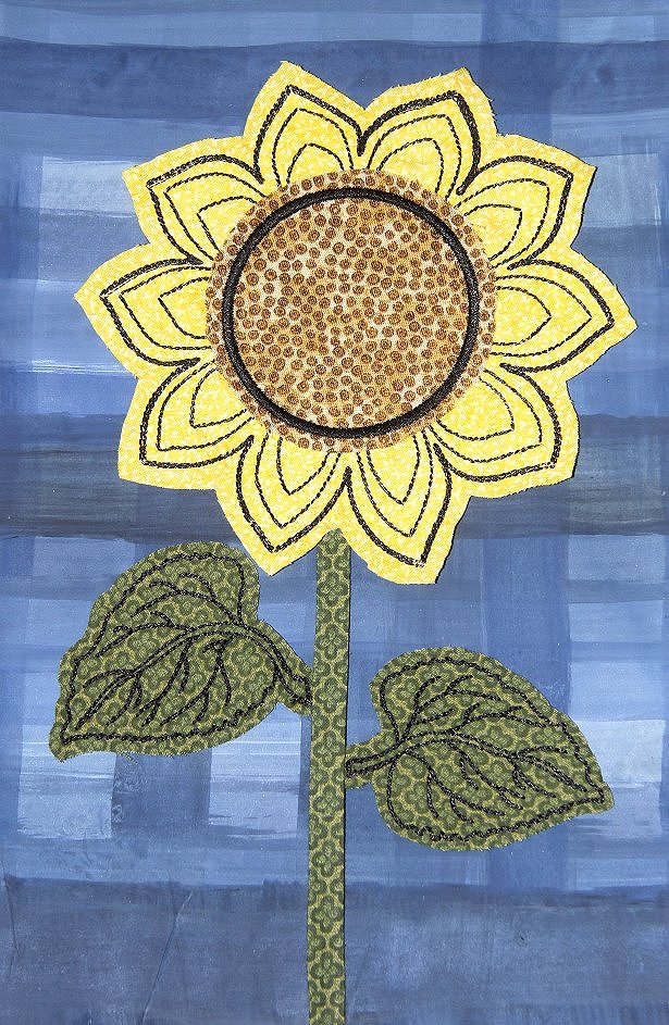 Raw Edge Applique Sunflowers-25