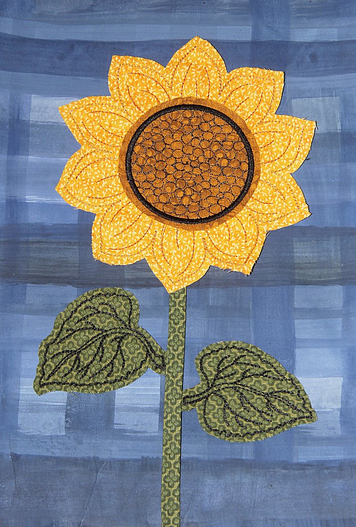 Raw Edge Applique Sunflowers-26