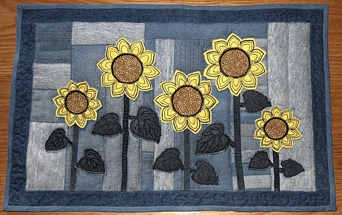 Raw Edge Applique Sunflowers-27