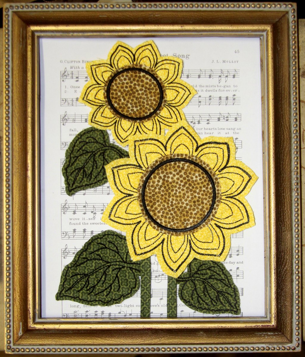 Raw Edge Applique Sunflowers-28