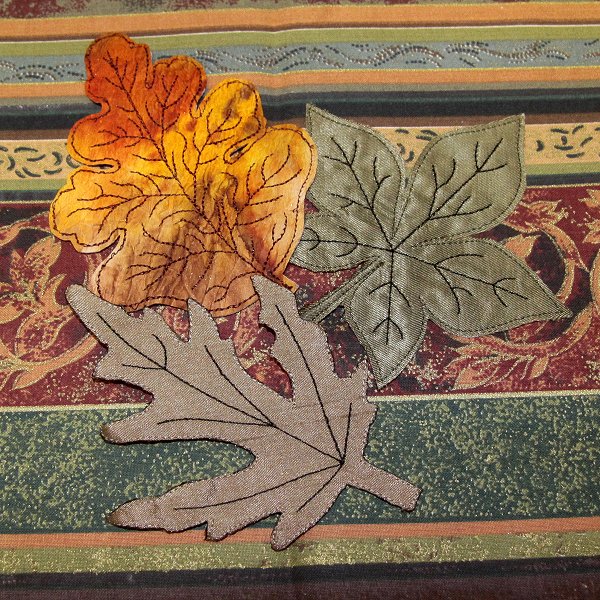 4x4 Mixed Media Leaves-6