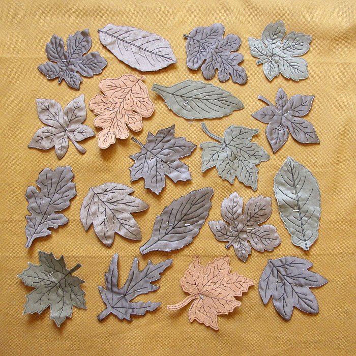 4x4 Mixed Media Leaves-9