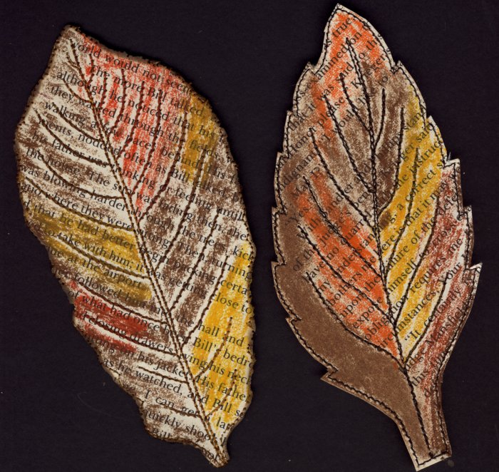 4x4 Mixed Media Leaves-26