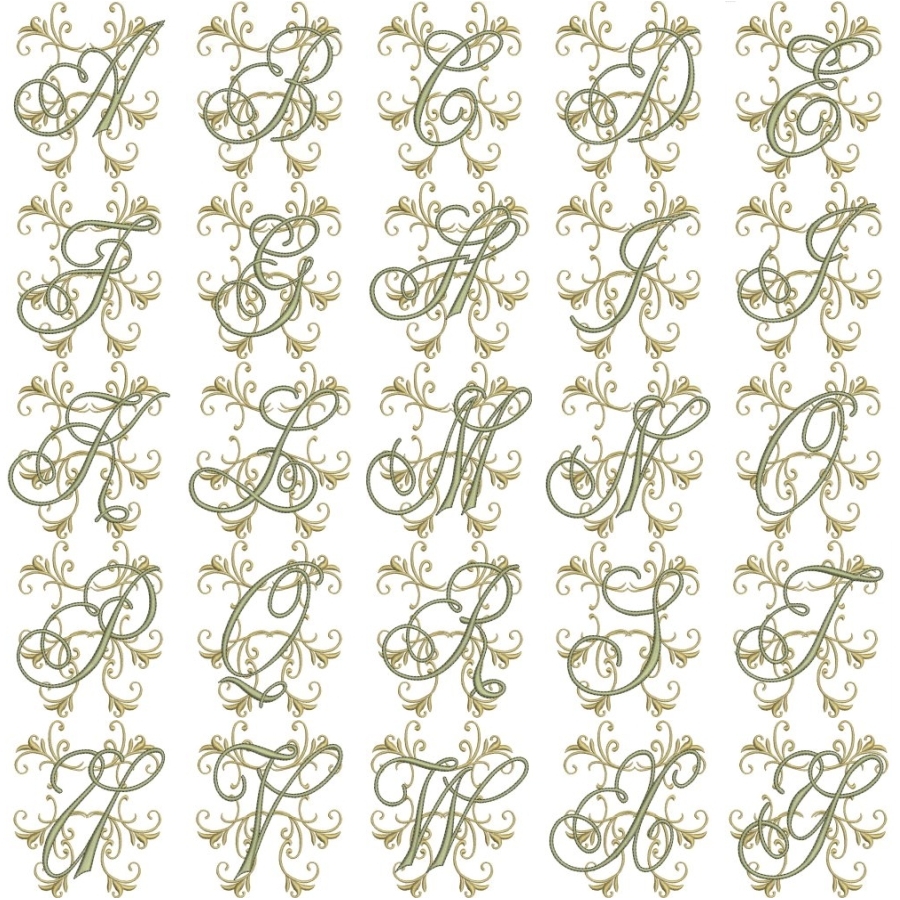 Alpha Swirls Alphabet 