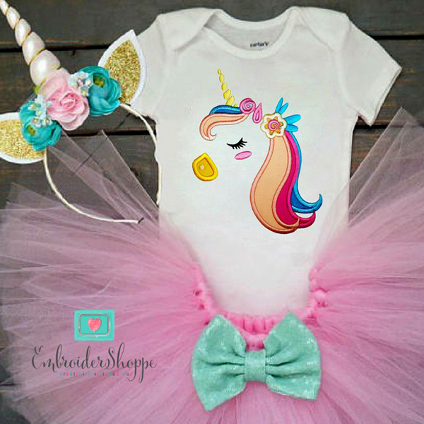 Unicorn Side Face 3 Applique -9