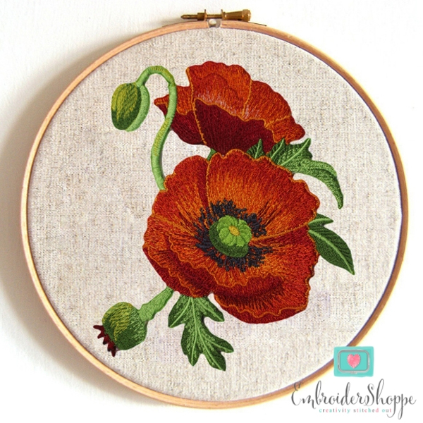 Red Poppy Patches -7