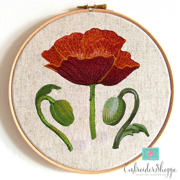 Red Poppy Patches -9