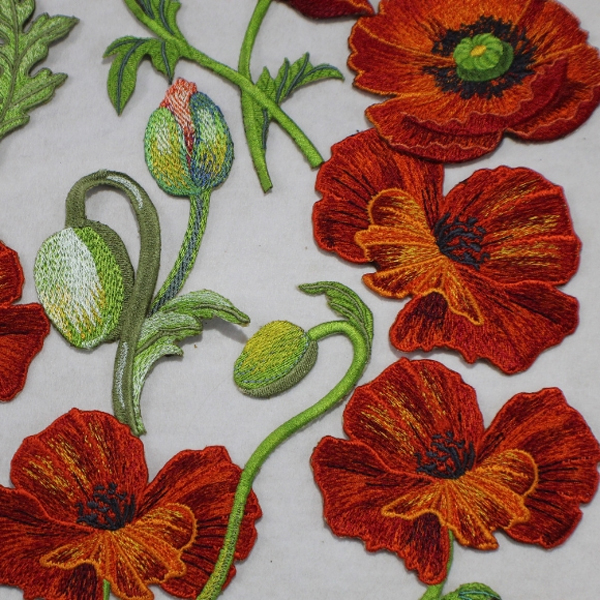 Red Poppy Patches -11