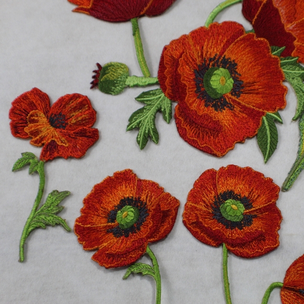 Red Poppy Patches -12