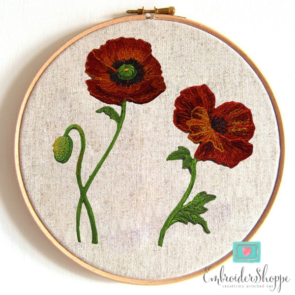 Red Poppy Patches -15