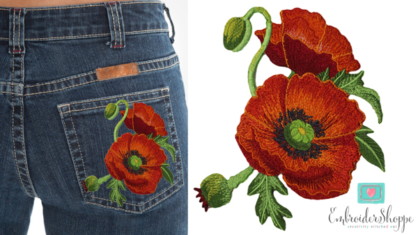 Red Poppy Patches -17