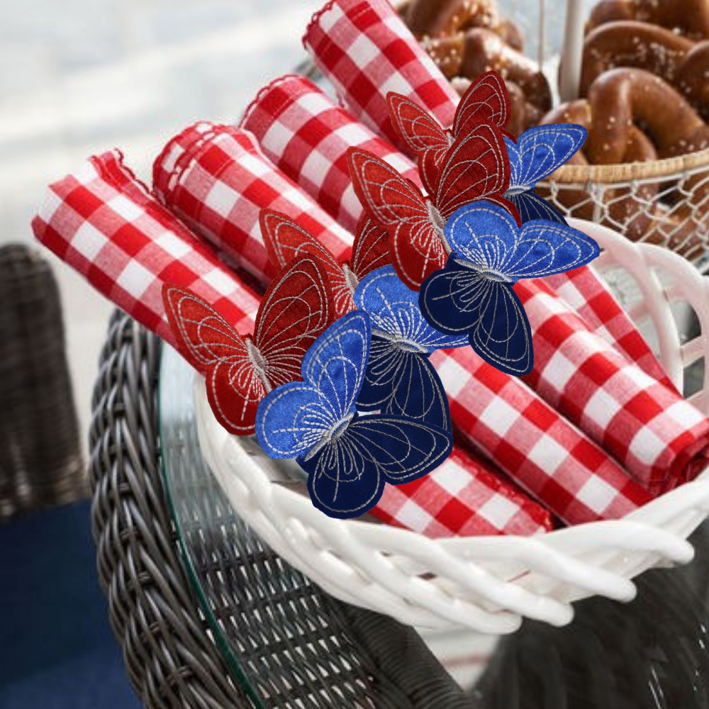 4th of July Butterfly Napkin Ring-7