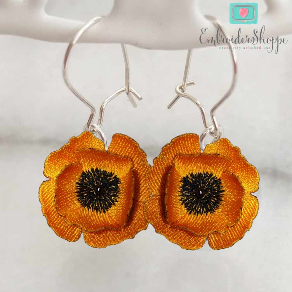 Poppy Earrings And Ring | OregonPatchWorks