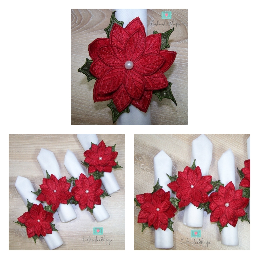 Poinsettia Napkin Ring