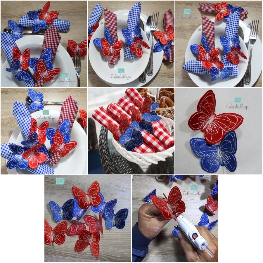 4th of July Butterfly Napkin Ring