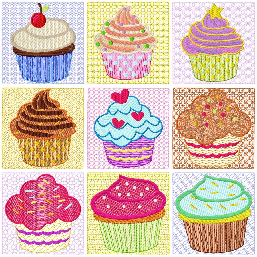 Cupcakes in squares