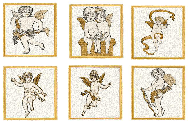 Christmas Cherubs 4x4 -5