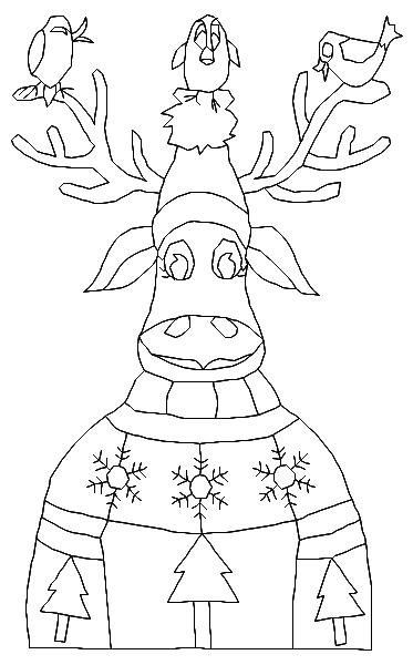 Santa-s Reindeer BW-8