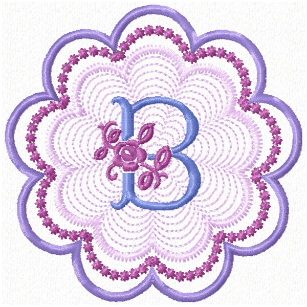 Rose Floral Monogram | OregonPatchWorks