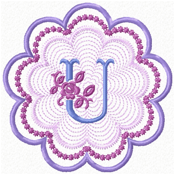 Rose Floral Monogram-23