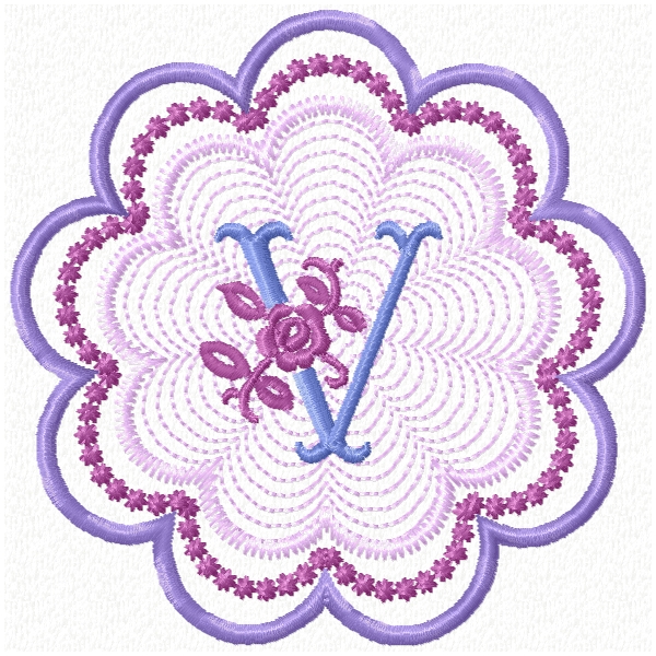 Rose Floral Monogram-24