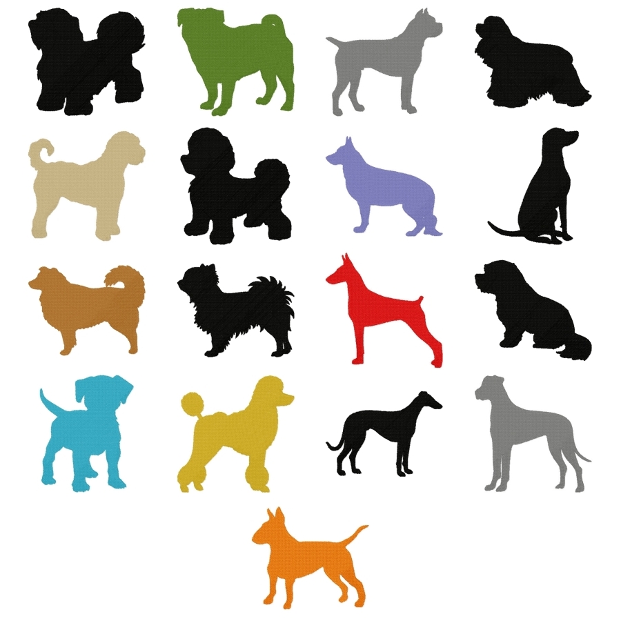 Silhouette Dogs 1-2-3 Value Set