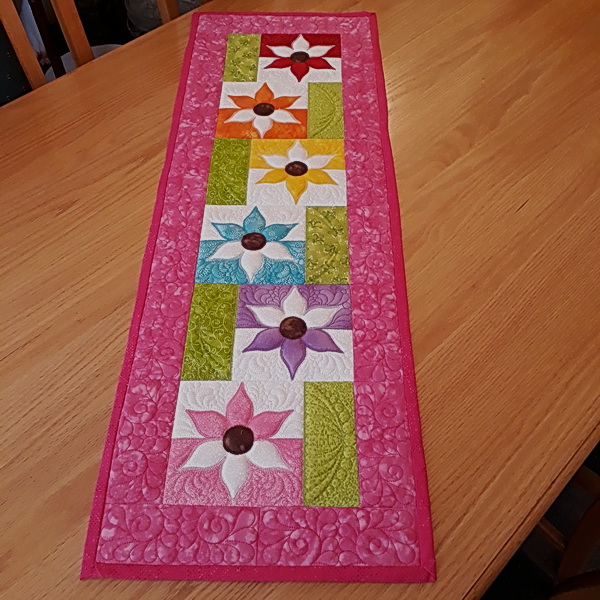 Quilted Flower Table Runner -4