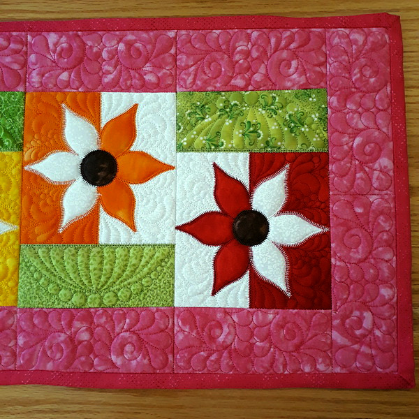 Quilted Flower Table Runner -6