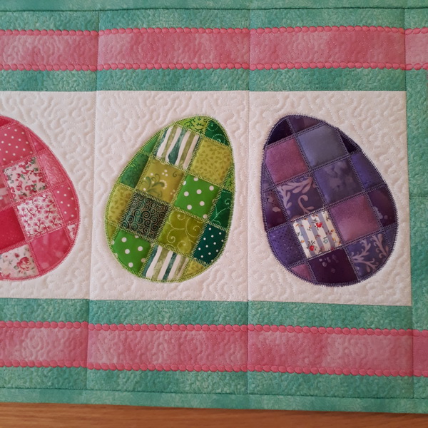 Quilted Easter Table Runner-7