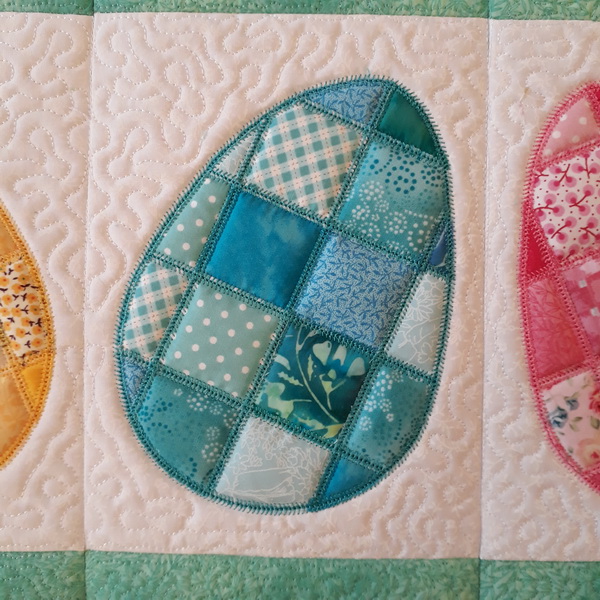 Quilted Easter Table Runner-10