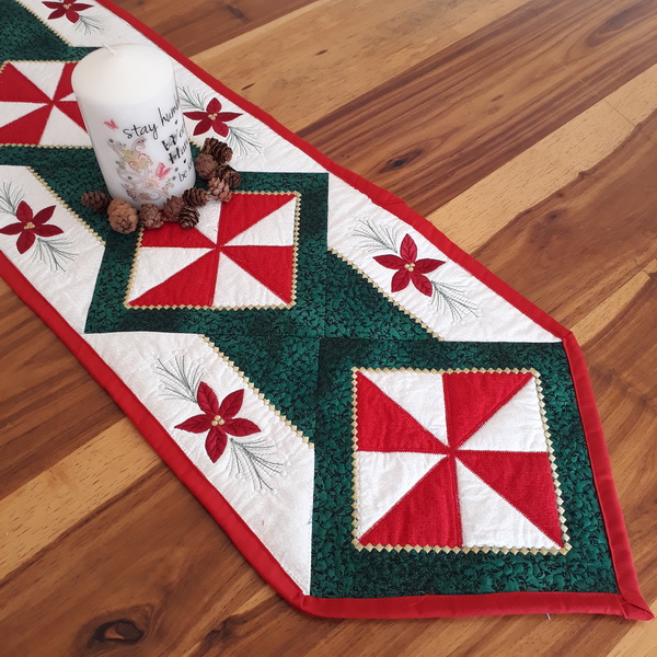 Peppermint Candy 2 Quilted Table Runner-3